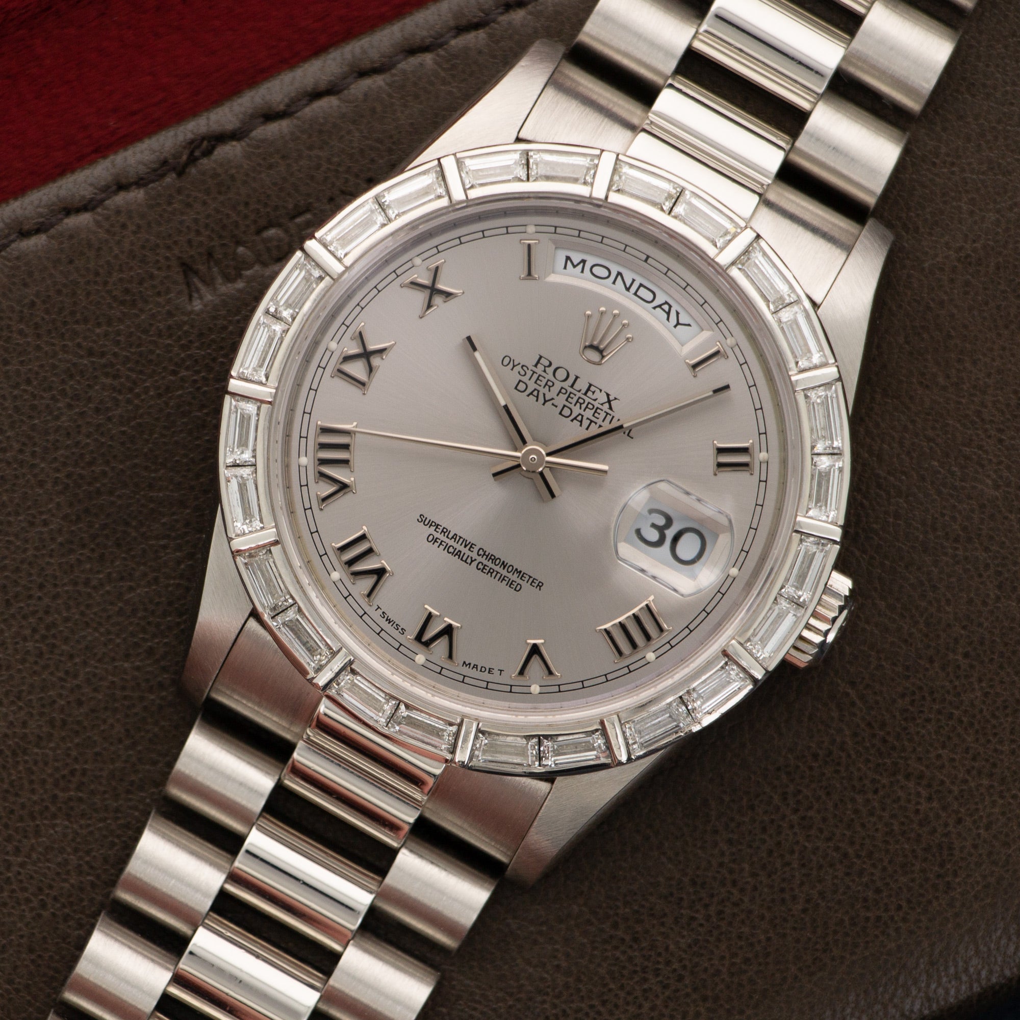 Rolex - Rolex Platinum Day-Date Baguette Diamond Watch Ref. 18366 - The Keystone Watches