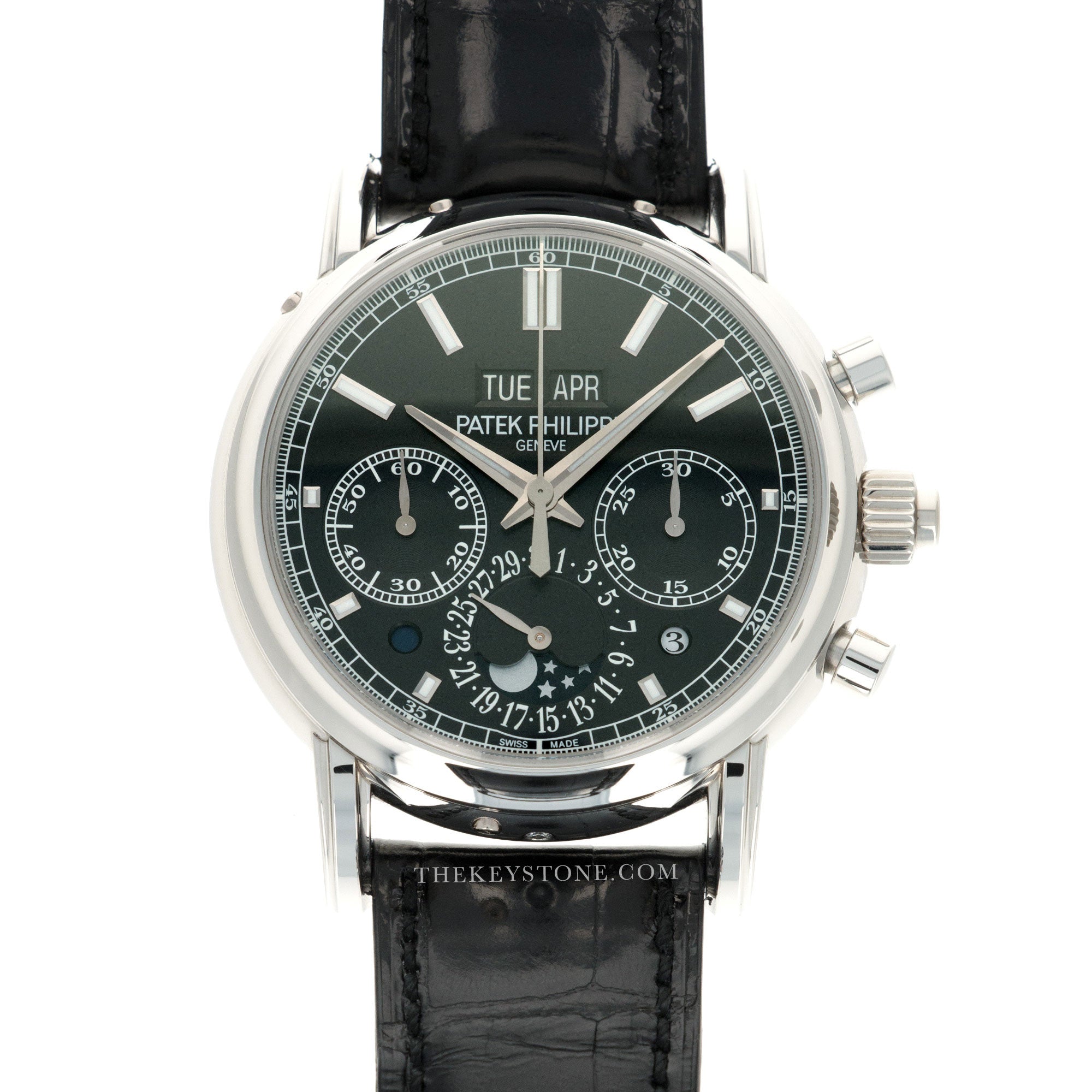 Patek Philippe - Patek Philippe Platinum Perpetual Split Seconds Chrono Watch Ref. 5204 - The Keystone Watches