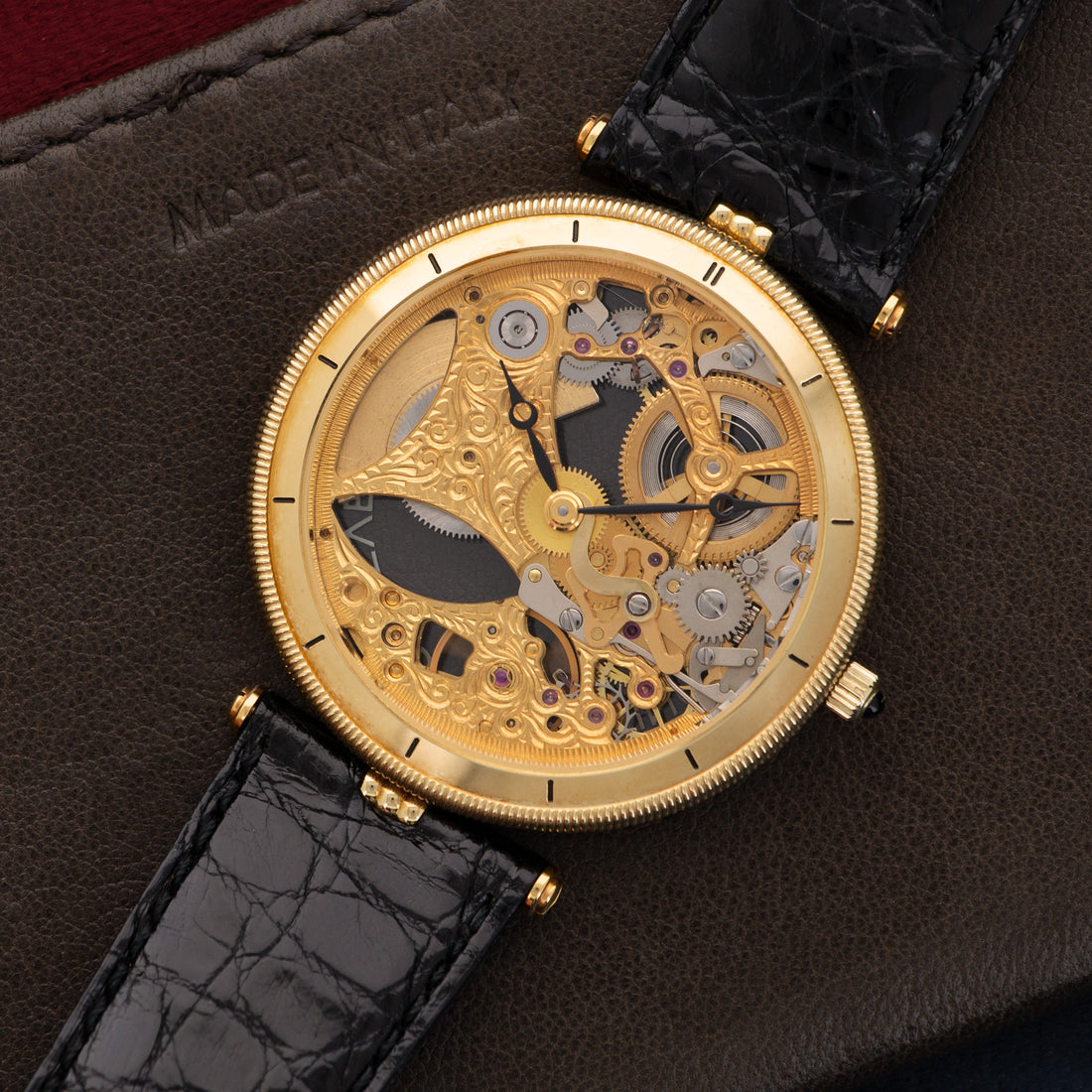 Universal Geneve Yellow Gold Skeletonized Automatic Watch