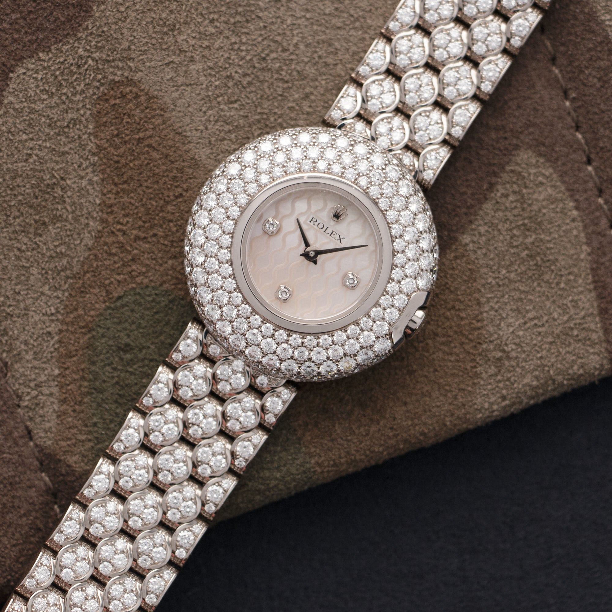 Rolex - Rolex White Gold Orchid Diamond Bracelet Watch - The Keystone Watches