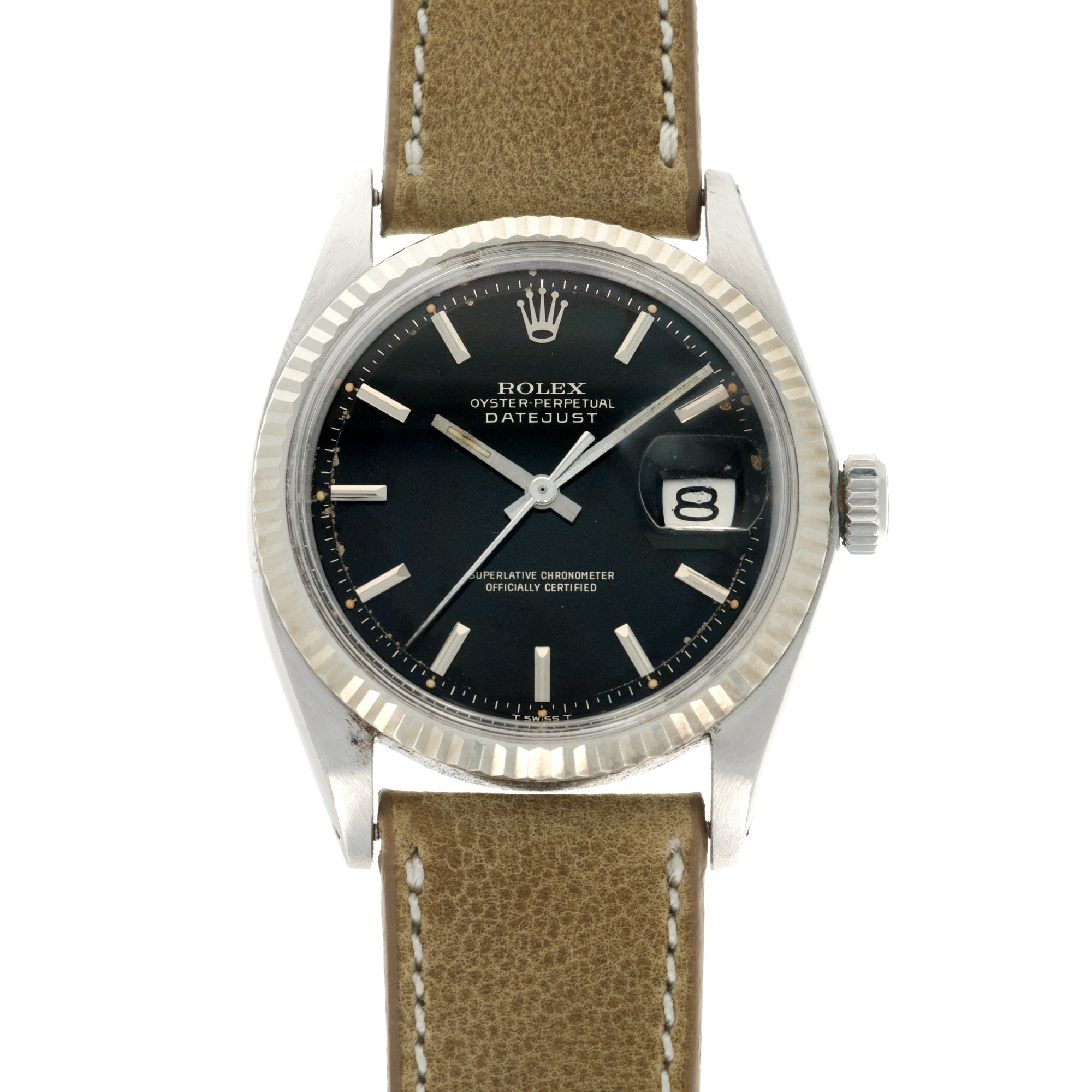 Rolex - Rolex Datejust Black Gilt Watch Ref. 1601 - The Keystone Watches