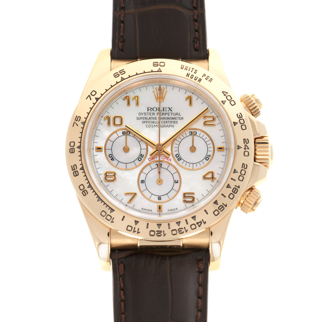 Rolex Yellow Gold Daytona MOP Zenith Watch Ref. 16518