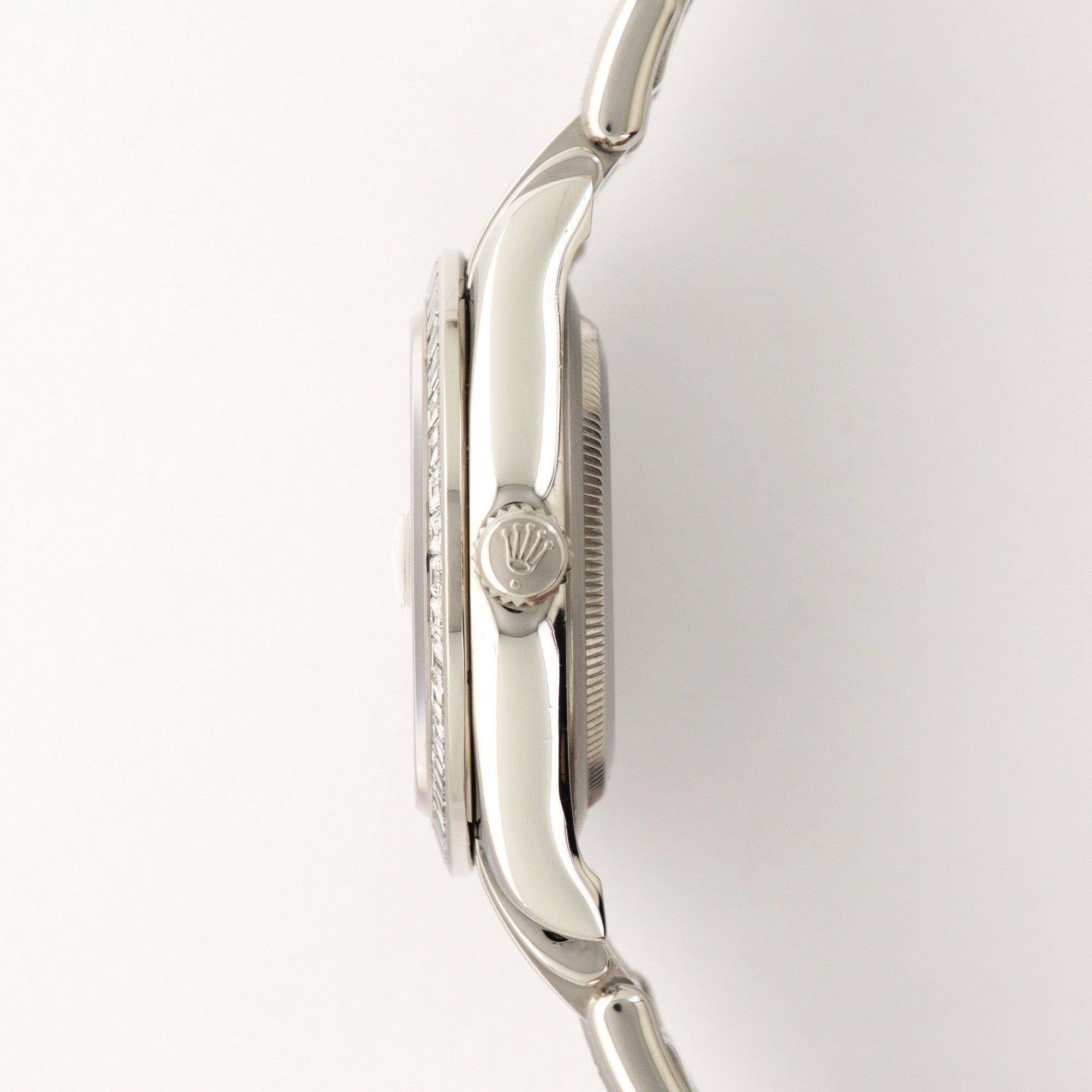 Rolex - Rolex Platinum Masterpiece Baguette Diamond BraceletRef. 18956 - The Keystone Watches